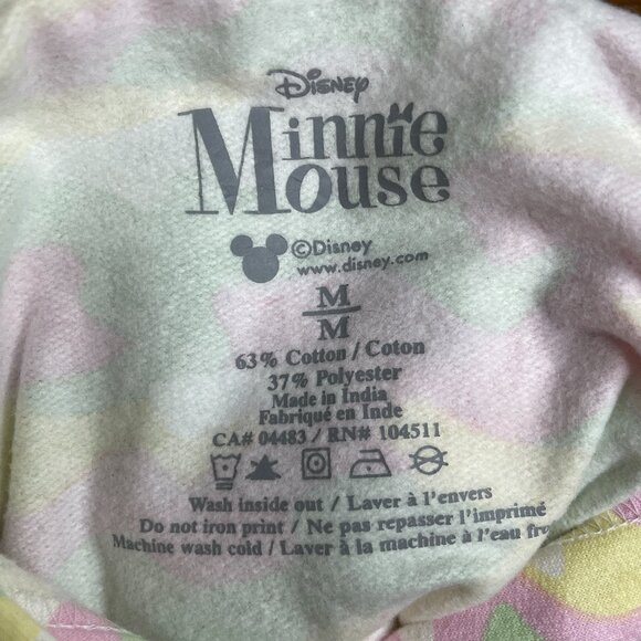 Disney Minnie Mouse Camo Pullover Hoodie Women M Graphic Fleece Preppy Travel - Picture 2 of 7